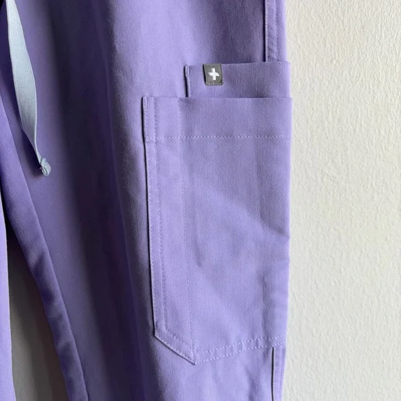 Figs Light Purple Drawstring Pants - Picture 3 of 9